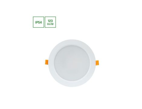 DURE 3 DOWNLIGHT 18W CW 230V 110st IP54 IK06 170x34 BIAŁY okrągła zasilacz zintegrowany