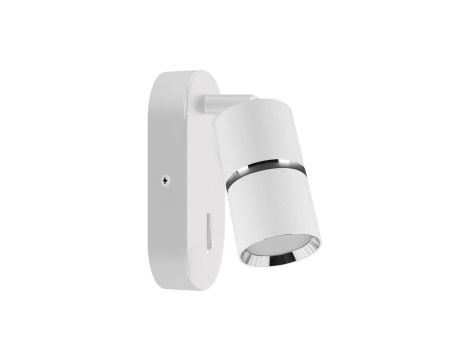 Lampa kinkiet oprawa ścienna dekoracyjna DIOR WLL biały + chrom GU10 04269 STRUHM