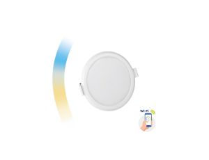 ALGINE DOWNLIGHT 6W 230V 120st IP20 IK06 FI112x35mm BIAŁY okrągła CCT+DIM Wi-Fi SPECTRUM SMART