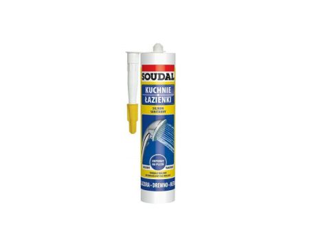 SOUDAL Silikon sanitarny bezbarwny 280ml
