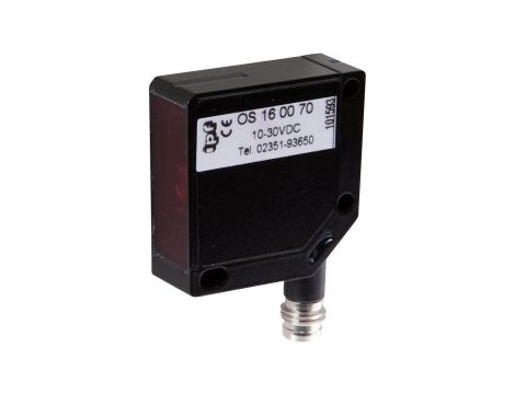 Czujnik optyczny, przelotowy nadajnik Czujnika, 35x35x12mm, Sn: 6m, 10-30VDC, złącze M8 OS160070