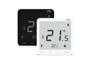 SINUM R-8pz PLUS Regulator pokojowy bezprzewodowy zasilany 230V dopuszkowy kolor czarny