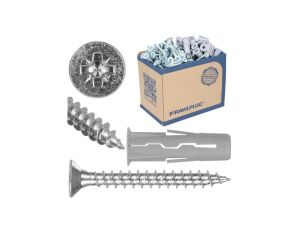 Kołki rozporowe uniwersalne UNO 10,0x36 z wkrętem z łbem stożkowym 6,0x50 100szt. RAWLPLUG