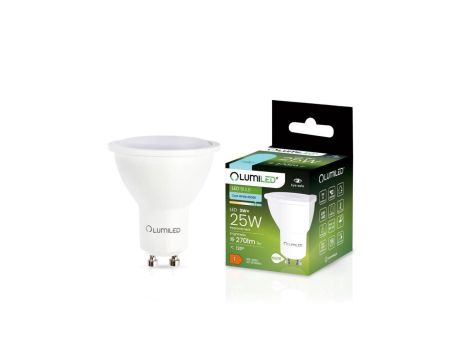 Żarówka LED GU10 3W = 25W 270lm 6500K Zimna 120 LUMILED