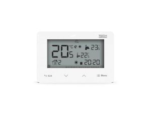 TECH ST-293 V2 - Regulator pokojowy bezprzewodowy dwustanowy kolor biały szklany