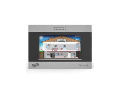 TECH ST-280 - Regulator pokojowy z komunikacją RS dotykowy kolor czarny