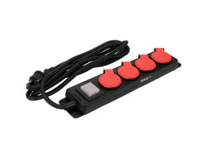 Przedłużacz 4-gniazda z wyłącznikiem z/u 3m, IP 44 YT-81241
