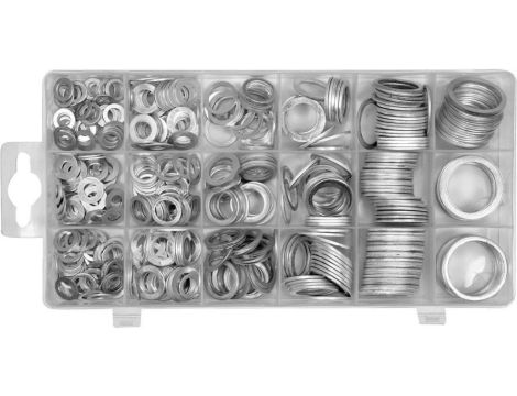 ZESTAW PODKŁADEK ALUMINIOWYCH 450 SZT. MIX ROZMIARÓW