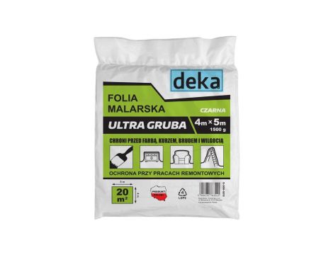 FOLIA MALARSKA ULTRA GRUBA CZARNA 4*5M 1500G