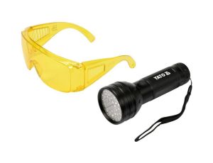 ZESTAW LATARKA UV 51 LED I OKULARY