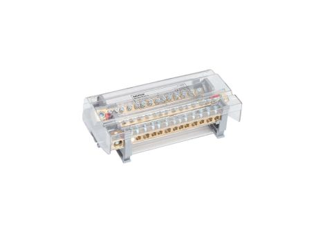 Blok dystrybucyjno-rozdzielczy MOBLOCK 4P 160A-14, 1 x 50 mm2 + 4 x 35 mm2 + 9 x 16 mm2 TS35 MAB4161A18