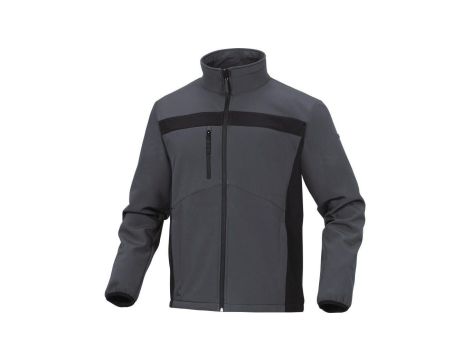Bluza z Softshell Poliestru i elastanu kolor szaro-czarny rozmiar 3XL LULE2GR3X