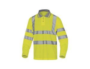 Polo ostrzegawcze z poliestru kolor żółty rozmiar L METEOJAGT