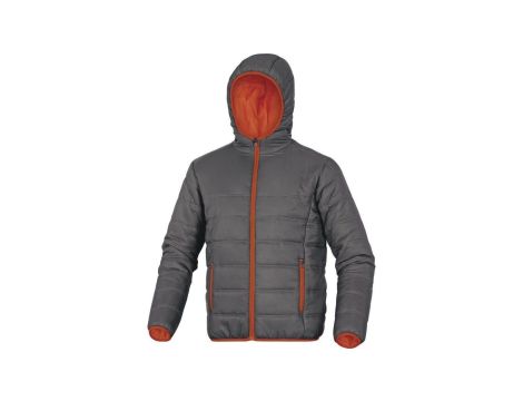 Kurtka puchowa pikowana z poliamidu kolor szaro-pomarańczowy rozmiar XXL DOONGRXX