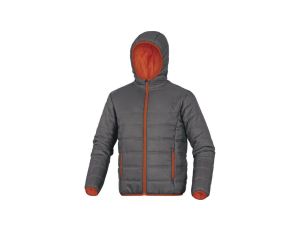 Kurtka puchowa pikowana z poliamidu kolor szaro-pomarańczowy rozmiar 3XL DOONGR3X