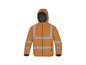 Kurtka puchowa pikowana ostrzegawcza kolor pomarańczowy rozmiar XL DOOHVORXG