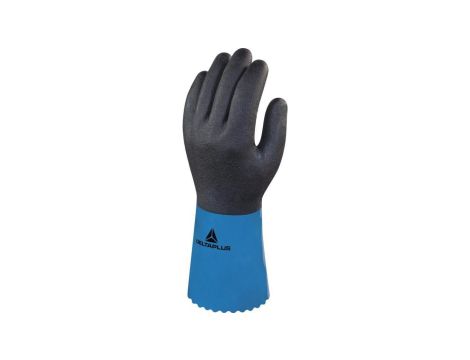 Rękawica z Pvc/nitrylową na wkładzie z poliamidu - Strona Chwytna Powlekana Pvc/Nitrylem - 30 Cm kolor niebieski 11 VV836BL11