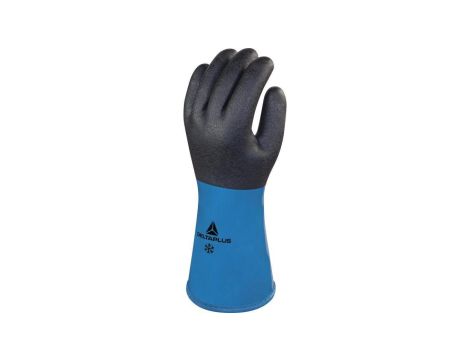 Rękawica z Pvc/nitrylową na wkładzie z Akrylu - Strona Chwytna Powlekana Pvc/Nitrylem - 30 Cm kolor niebieski 9 VV837BL09