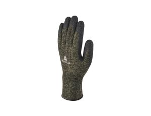 Rękawica dziana z Polibawełna/Para-Aramidu - Strona Chwytna Powlekana Lateksem kolor czarny 9 VV731NO09