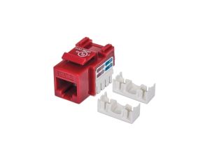 Moduł Keystone RJ45 UTP Cat6 Czerwony 210614