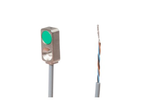 Czujnik indukcyjny 16x4,7x8mm zabudowany Sn: 2 10-30V DC PNP NO kabel 2m PUR IP67 cynk niklowany IB98E090