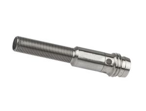 Czujnik indukcyjny M5x0,5 38 mm zabudowany Sn: 0,8 10-30VDC PNP NO złącze M8 3-PINowe IP67 stal nierdzewna 1.4305 IB050174