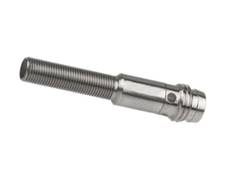 Czujnik indukcyjny M5x0,5 38 mm zabudowany Sn: 0,8 10-30V DC PNP NO złącze M8 3-pinowe IP67 stal nierdzewna 1.4305 IB050174