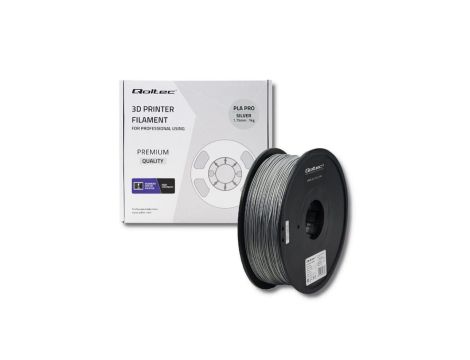 Qoltec Profesjonalny filament do druku 3D PLA PRO 1.75mm 1kg Silver
