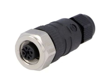 Złącze do samokonfekcjonowania M12 żeńskie proste 4-PINowe z nakrętką RKCN 4/7 RKCN4/7