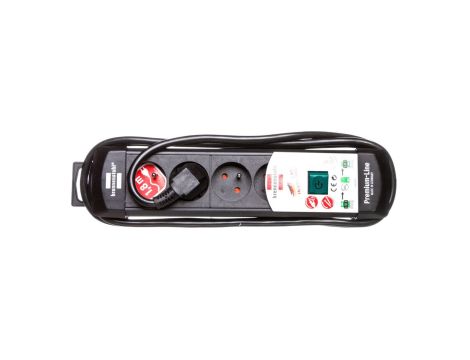 Listwa zasilająca Premium-Line 1,8m 4 gniazda czarna H05VV-F 3G1,5 1156004014/1951144100
