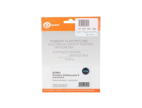 Program SONEL Pomiary Elektryczne 6 - upgrade z wersji 3,4,5 WAPROSONPE6UP