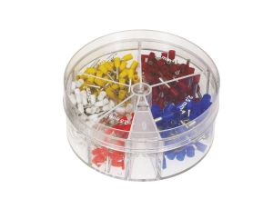 Tulejki izolowane 0,5-2,5 BOX-4 / zestaw walizkowy tulejek / końcówka tulejkowa izolowana 0,5-0,75-1,0-1,5-2,5-4,0 / 400 szt.