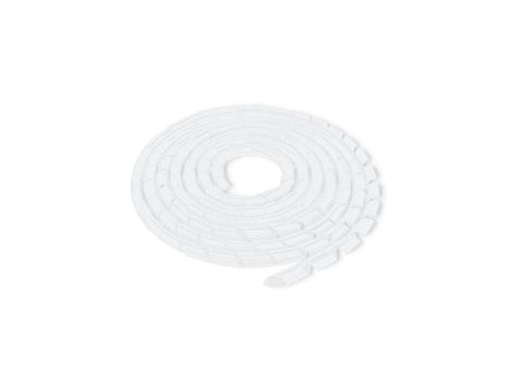 Qoltec Organizer do kabli 6mm 10m Biały/ transparentny