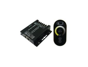 KONTROLER DUAL-WHITE LED RF 144w 12V czarny pilot radiowy dotykowy
