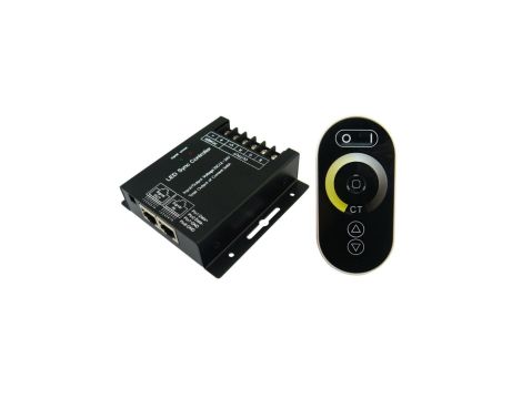 KONTROLER DUAL-WHITE LED RF 144w 12V czarny pilot radiowy dotykowy