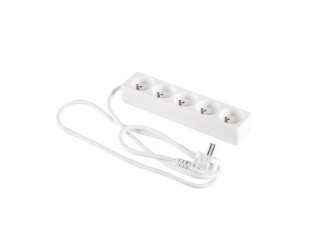 Przedłużacz 5-gniazd z/u 5m /H05VV-F 3G1/ biały PM-BW-5G-50