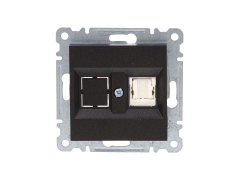 Lumina Gniazdo komputerowe pojedyncze RJ45 kat.5e UTP czarne WL2113