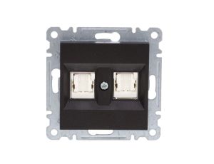 Lumina Gniazdo komputerowe podwójne RJ45 kat.5e UTP czarne WL2123
