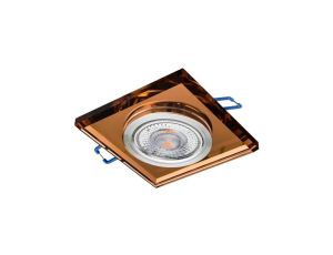 Oprawa szklana GLASSO-K-A kwadrat amber 90x8 halogenowa wpuszczana premiumled