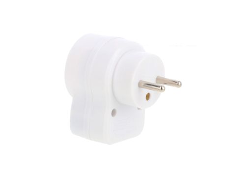 Wtyczka-gniazdo z wyłącznikiem 10A 250V z/u białe R-1WS