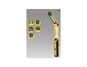 Latarka warsztatowa akumulatorowa LED COB 3W+1W 2,6Ah Li-Ion /hak, magnes, powerbank/ LW-2PB