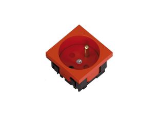 Gniazdo elektryczne standard 1C 2P+Z z blokadą czerwone 1 szt. 333525