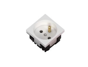 Gniazdo elektryczne standard 1B 2P+Z bez blokady białe 1 szt. 333527