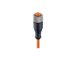 Kabel konfekcjonowany jednostronnie złącze M12 żeńskie proste z gwintem samoblokującym 5-pinowe RKT 5-56/5 M