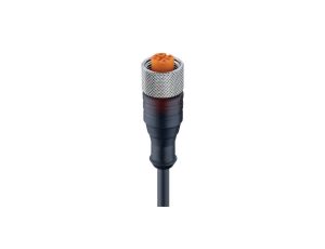 Kabel konfekcjonowany jednostronnie zakończony złącze M12 żeńskie proste z gwintem samoblokującym 5-pinowe RKT 5-228/2 M