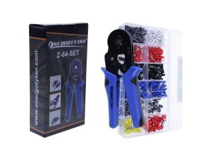 Zaciskarka do tulejek izolowanych i nieizolowanych z zestawem tulejek 1200 sztuk / 0,25-10 mm2 / Z-64-SET