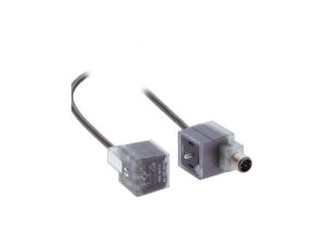 Podwójny adapter elektrozaworowy DIN typu A ze zintegrowanym konektorem M12 męskie LED VAD M12 1A-VAD 1A-1-3-226/0,4 M