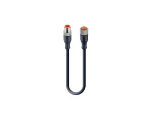 Kabel konfekcjonowany obustronnie złącze M12 męskie proste / żeńskie proste 5-pinowe czarny PUR RST 5-RKT 5-228/1 M