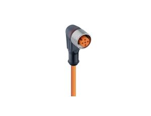 Kabel konfekcjonowany jednostronnie złącze M12 żeńskie kątowe 5-pinowe z gwintem samoblokującym PVC RKWT 5-56/5 M
