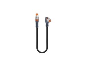 Kabel konfekcjonowany obustronnie złącza M8 męskie proste / żeńskie kątowe 4-pinowe PUR RSMV 4-RKMWV 4-225/1 M